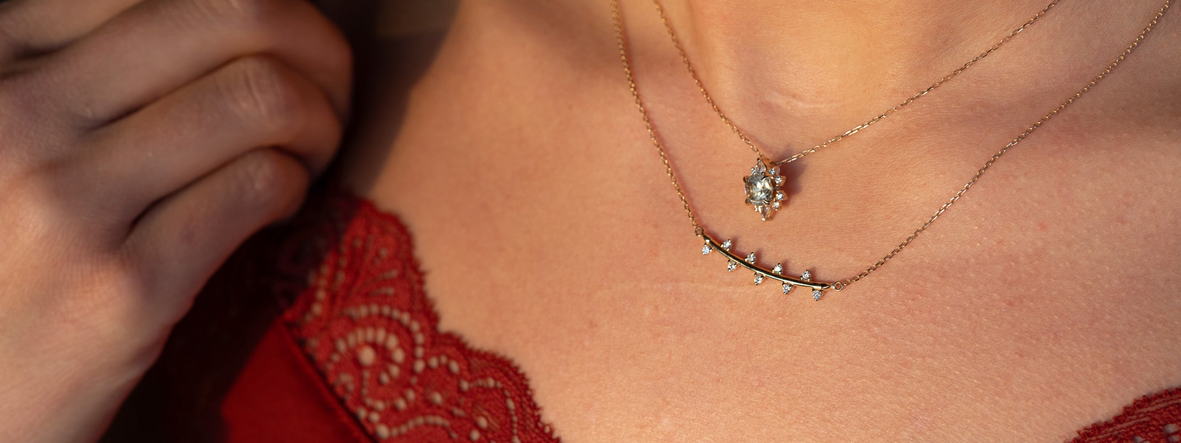 Lab Grown Diamond or Moissanite Pendant & Necklace Collection