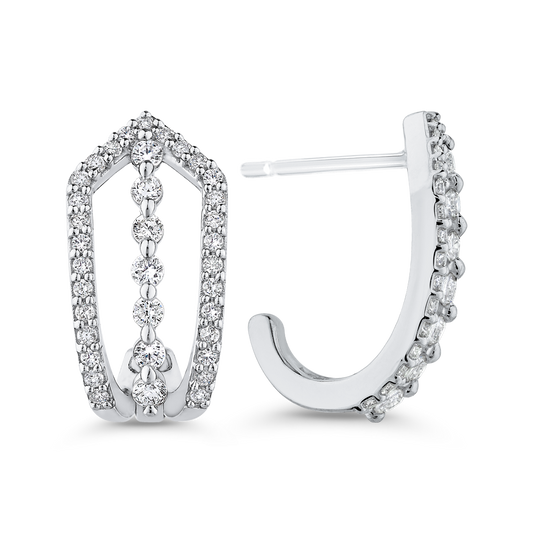 The Belle Earrings | Lab Diamond Shield Statement Studs