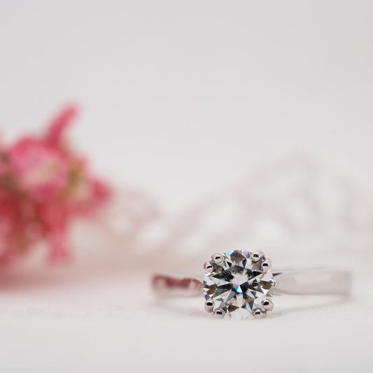 The Delilah Ring | Classic Tapered Lab Diamond Solitaire Engagement