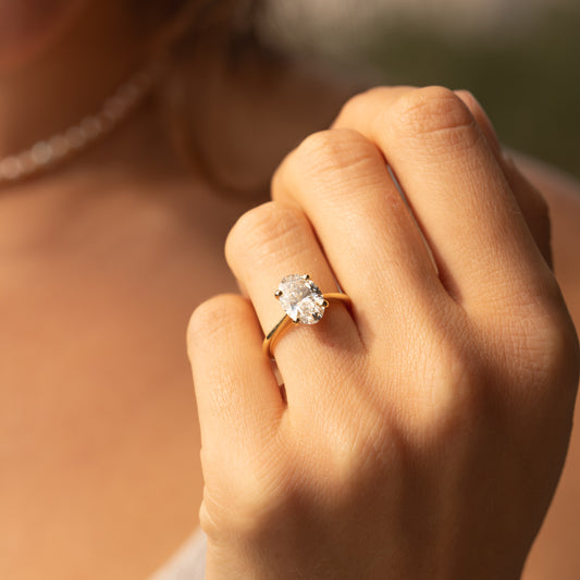 The Penelope Ring | Oval Lab Diamond Slim Engagement Solitaire
