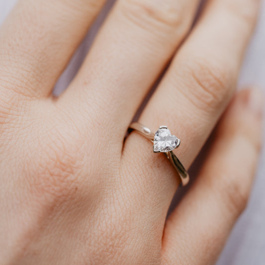 The Valentina Ring | Heart Cut Lab Diamond Classic Engagement Solitaire