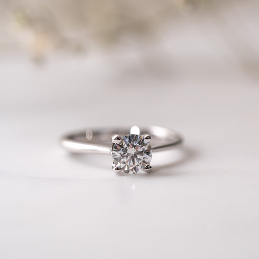 The Frankie Ring | 0.65ct VS1 Lab Diamond Round 18k Gold Four Claw Engagement Solitaire