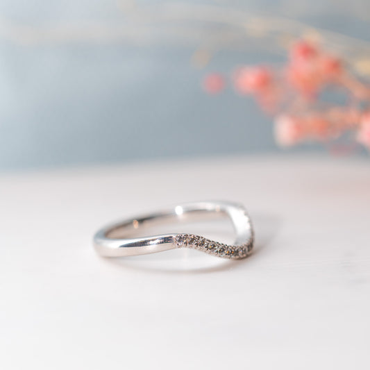 The Helena Ring | Lab Diamond Dipped Pavé Bridal Band