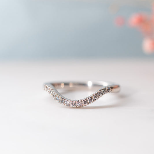The Helena Ring | Lab Diamond Dipped Pavé Bridal Band