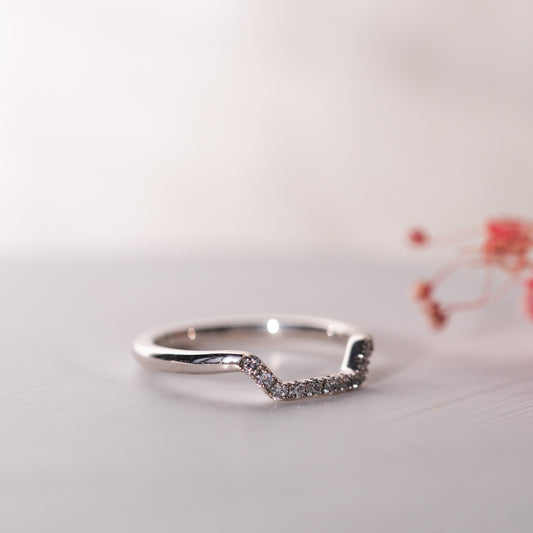 The Nora Ring | Lab Diamond Shaped Pavé Stacking Band