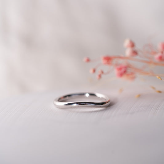 The Vesper Ring | Dipped Shaped Wedding Band