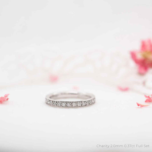 The Charity Ring | Lab Diamond Grain Set Classic Wedding