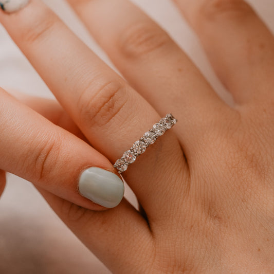 The Pamela Ring | Moissanite Classic Claw Set Band