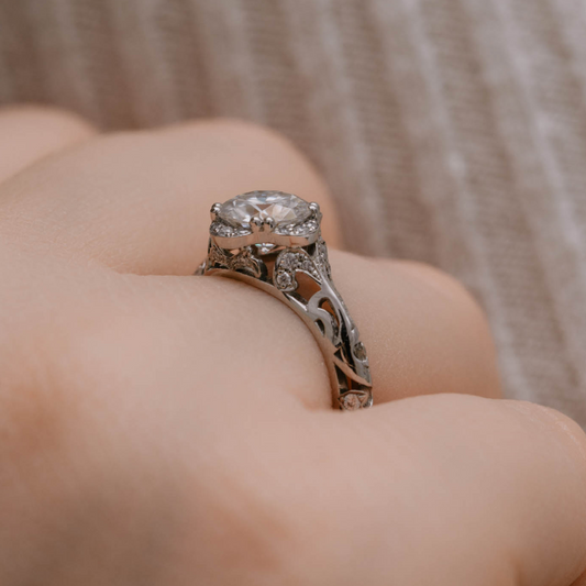 Hand Crafted Ornate Engagement Ring