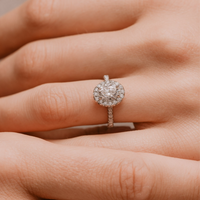 Bespoke Oval Cut Diamond Halo Engagement Ring | Bespoke | Ethica Diamonds