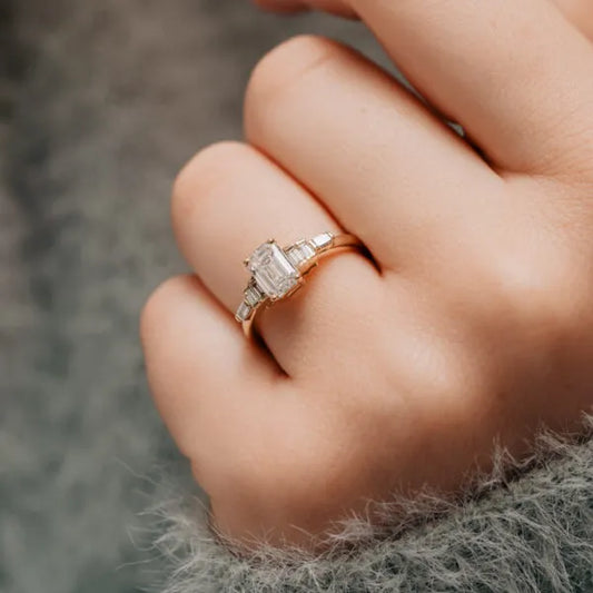 Art Deco Emerald Engagement Ring | Bespoke | Ethica
