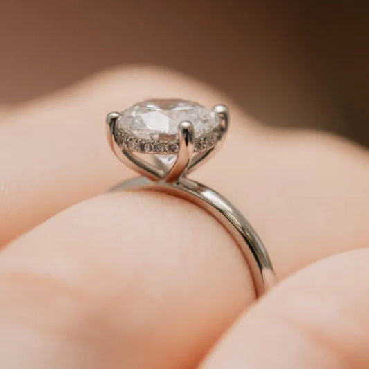 Hidden Halo Diamond Engagement Ring | Bespoke | Ethica