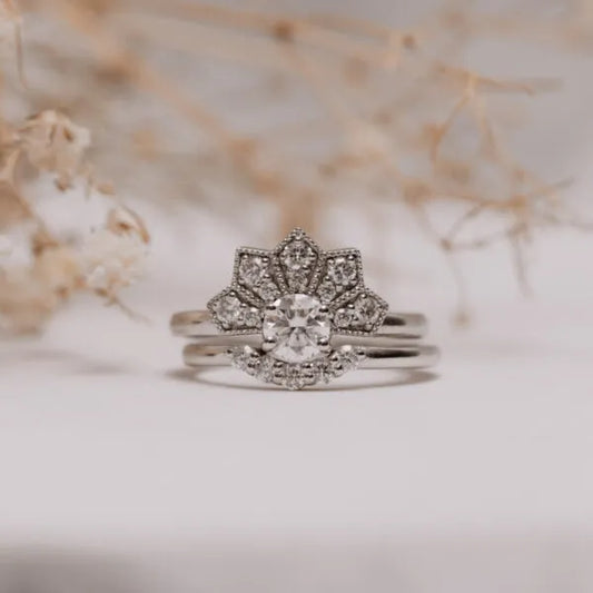 Bespoke Starburst Bridal Set Engagement Ring | Ethica