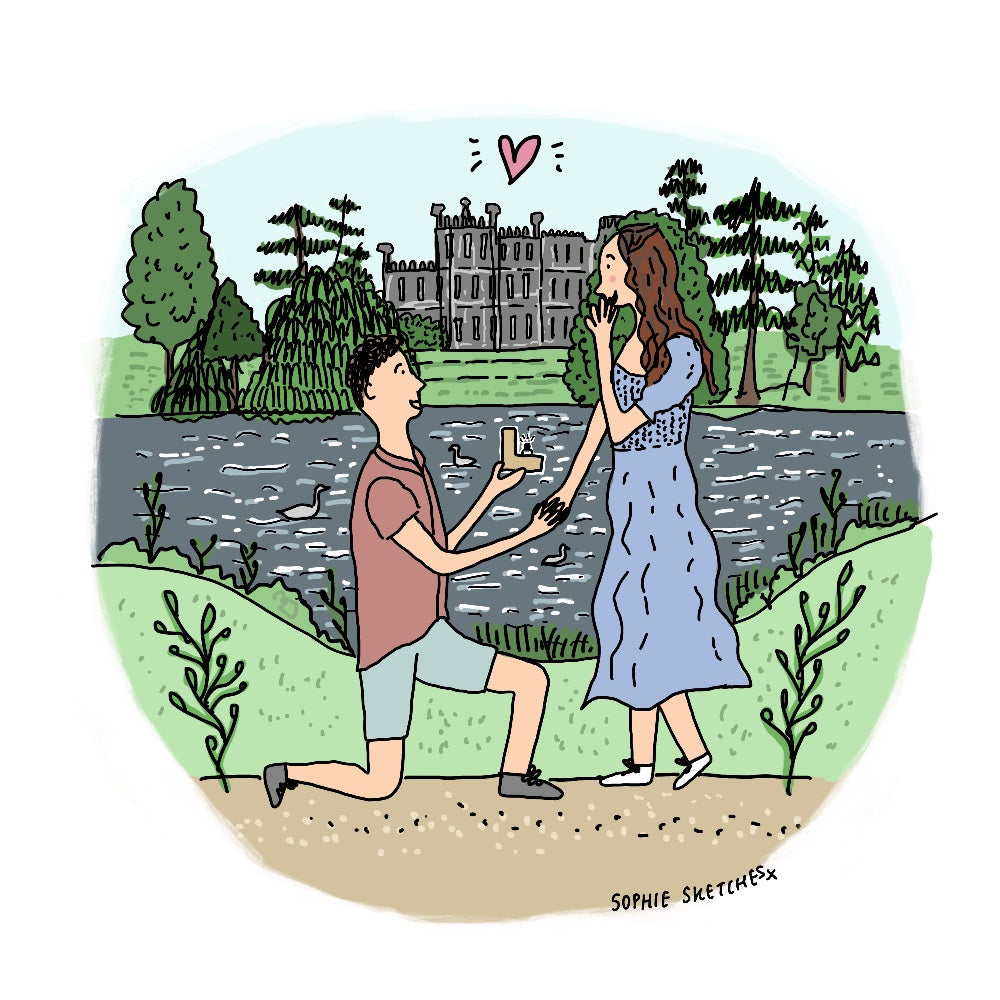 Katie and Thomas's Picturesque Proposal at Elvaston Castle