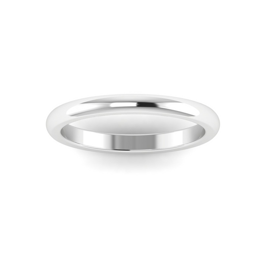 Flush Fit Wedding Band | Slight Court With Flat Edge 2.5mm