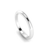 Flush Fit Wedding Band | Slight Court With Flat Edge 2.5mm