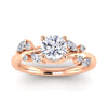 The Aara Ring | Round Lab Diamond Nature Inspired Engagement Hidden Halo