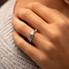 The Aara Ring | Round Lab Diamond Nature Inspired Engagement Hidden Halo