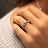 The Aara Ring | Round Lab Diamond Nature Inspired Engagement Hidden Halo