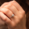 The Aaro Ring | Round Lab Diamond Crossover Hidden Halo Engagement