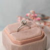 The Aaro Ring | Round Lab Diamond Crossover Hidden Halo Engagement