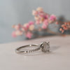 The Aaro Ring | Round Lab Diamond Crossover Hidden Halo Engagement