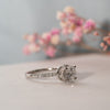 The Aaro Ring | Round Lab Diamond Crossover Hidden Halo Engagement