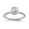 The Aaro Ring | Round Lab Diamond Crossover Hidden Halo Engagement