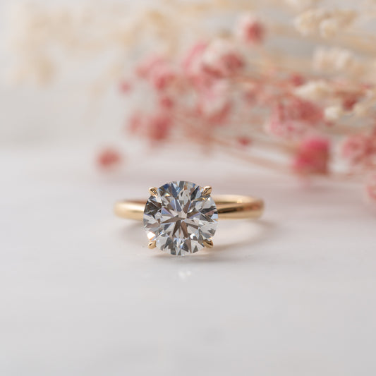 The Adeline Ring | Round Lab Diamond Tiffany Engagement Solitaire