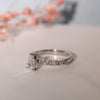 The Adelynn Ring | Lab Diamond Pear Shoulder Set Engagement Solitaire