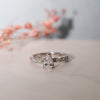 The Adelynn Ring | Lab Diamond Pear Shoulder Set Engagement Solitaire