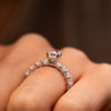 The Angelika Ring | Lab Diamond Emerald Cut Shoulder Set Engagement Solitaire