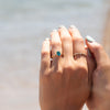 The Alice Ring | Oval Lab Grown Paraiba Spinel Four Claw Solitaire