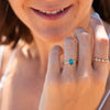 The Alice Ring | Oval Lab Grown Paraiba Spinel Four Claw Solitaire