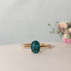 The Alice Ring | Oval Lab Grown Paraiba Spinel Four Claw Solitaire