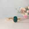 The Alice Ring | Oval Lab Grown Paraiba Spinel Four Claw Solitaire