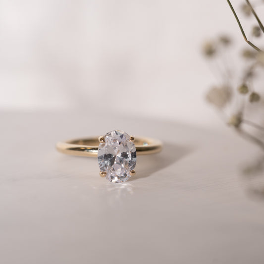 The Alice Ring | Oval Lab Diamond Four Claw Engagement Solitaire