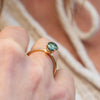 The Alice Ring | 2.10ct Oval Seafoam Moissanite Four Claw Solitaire