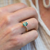 The Alice Ring | 2.10ct Oval Seafoam Moissanite Four Claw Solitaire