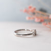 The Amara Ring | Lab Diamond Modern Wave Dainty Stacking Band