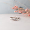 The Amara Ring | Lab Diamond Modern Wave Dainty Stacking Band