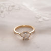 The Amber Ring | Emerald Cut Lab Diamond Art Deco Accented Engagement