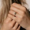 The Amber Ring | Oval Lab Diamond Accented Art Deco Engagement