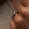 The Jessica Ring | E VS1 2.10 ct Three Stone Oval & Round Diamond Trilogy