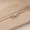 The Jessica Ring | E VS1 2.10 ct Three Stone Oval & Round Diamond Trilogy