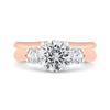 The Jasmine Ring | Round Brilliant Lab Diamond Accented Engagement Trilogy