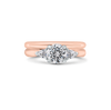 The Sophia Ring | Lab Diamond Round Brilliant & Pear Cut Engagement Trilogy