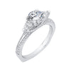 The Meredith Ring | Lab Diamond Round & Pear Cut Shoulder Set Engagement Trilogy