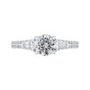 The Meredith Ring | Lab Diamond Round & Pear Cut Shoulder Set Engagement Trilogy