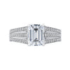 The Andromeda Ring | Lab Diamond Emerald Cut Split Shank Engagement